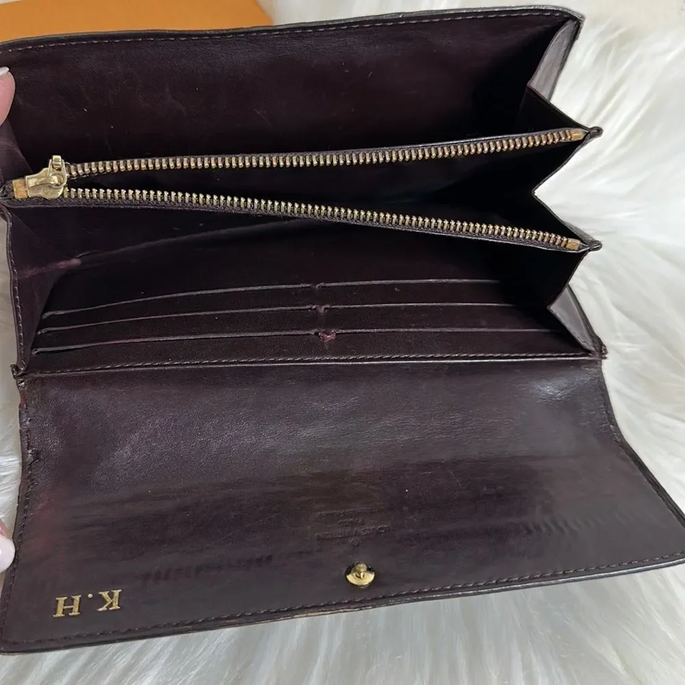 💯Authentic Louis  Vuitton Vernis Bifold Long Wallet🍀